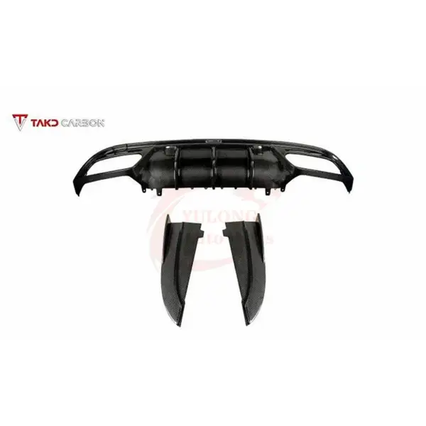 Takd Ste Dry Carbon Fiber Front Lip Side Skirt Rear Diffuser Rear Spoiler Mirror for Mercedes W205 C43 AMG Four-Door Body Kit