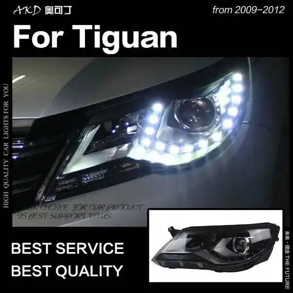 Tiguan Headlights 2007-2012 Tiguan LED Headlight LED DRL