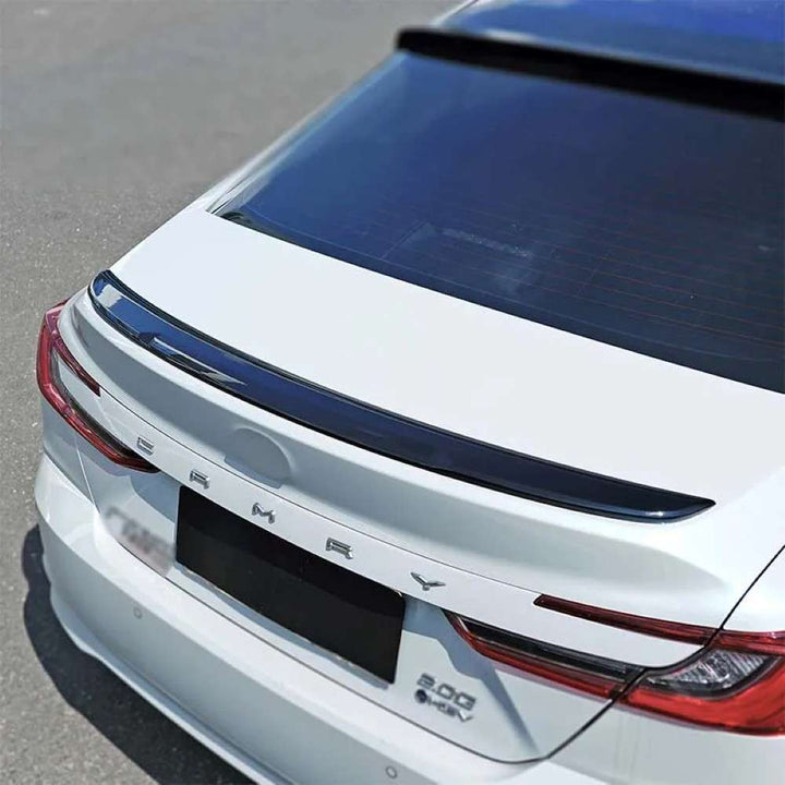 Car Craft Compatible With Toyota Camry 2024+ Rear Trunk Wing Boot Spoiler Lip Splitter Skirt Ar-toyota-0100 Cf Carbon Fiber Look