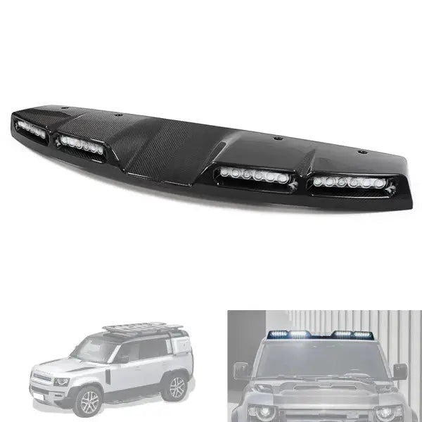 Top Roof Light Pod for Land Rover Defender 2020 2021 Front Roof Spoiler with DRL Light Lamp Led Bar Car Body Parts Modification