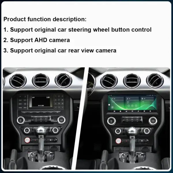 Touch Screen Android 10 System Car Radio GPS Navigation Stereo Car DVD Player for Tesla Style Ford Mustang 2013-2019