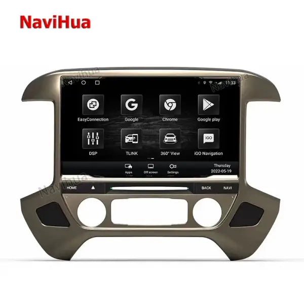 Touch Screen Android Car Radio GPS Navigation Stereo Car DVD Player for Chevy Silverado 1500 GMC Sierra 2015-2018