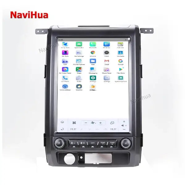 Touch Vertical Screen Radio DVD Player GPS Navigation Android 12.1 Inch Car Stereo for Tesla Style Ford F150 2009-2013