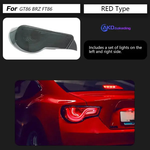 Toyota 86 GT86 LED Tail Light 2013-2019 Subaru BRZ FT86 Rear Fog Brake Turn Signal