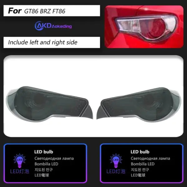 Toyota 86 GT86 LED Tail Light 2013-2019 Subaru BRZ FT86 Rear Fog Brake Turn Signal