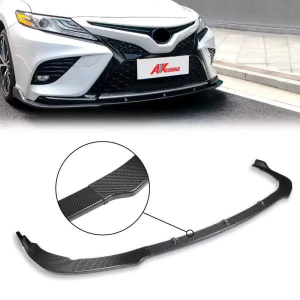 Toyota Camry 2018 2019 2020 Car Carbon Fiber Parts Body Kit for Camry Se Widebody Front Bumper Lip Spoiler Diffuser