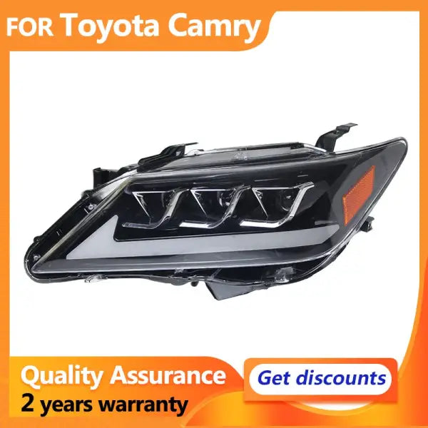 For Toyota Camry FULL LED Headlights 2012 2013 2014 Camry LED Head Lamp DRL Dynamic Turn Signal LED Projector Lens Low High Beam