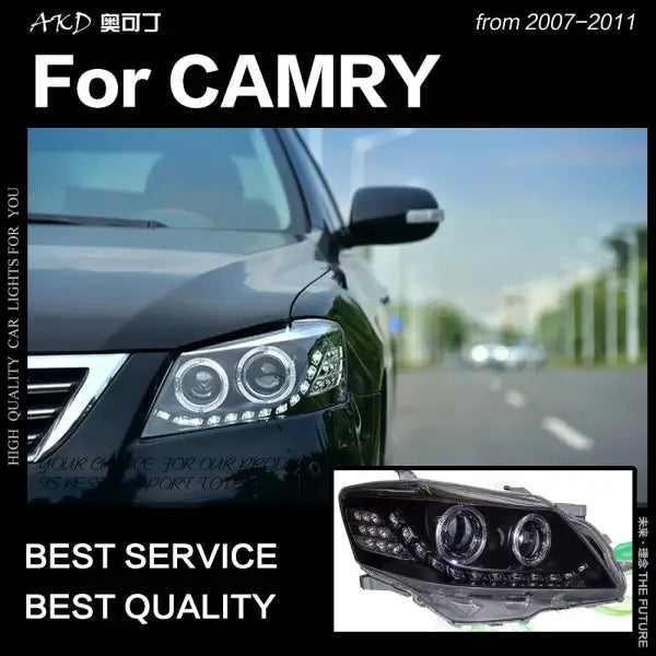 Toyota Camry Headlights 2009-2011 Camry V45 LED Headlight LED DRL Hid Bi Xenon Head Lamp