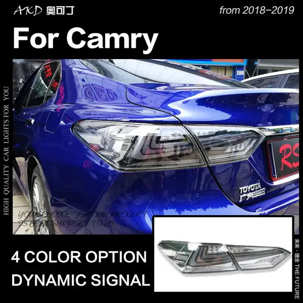 Toyota Camry Tail Light 2018 New Camry XV60 LED Tail Lamp LED Stop DRL Rear Lamp Dynamic Turn Signal Reverse