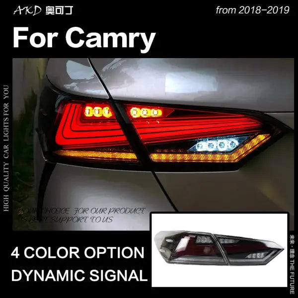 Toyota Camry Tail Light 2018 New Camry XV60 LED Tail Lamp LED Stop DRL Rear Lamp Dynamic Turn Signal Reverse