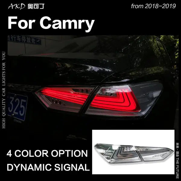 Toyota Camry Tail Light 2018 New Camry XV60 LED Tail Lamp LED Stop DRL Rear Lamp Dynamic Turn Signal Reverse