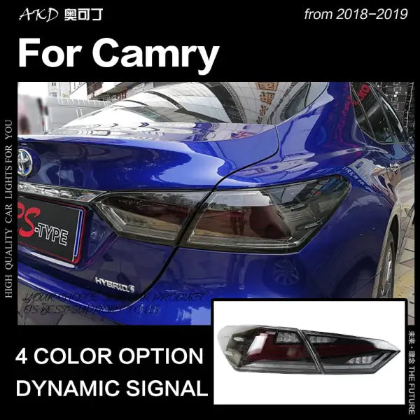 Toyota Camry Tail Light 2018 New Camry XV60 LED Tail Lamp LED Stop DRL Rear Lamp Dynamic Turn Signal Reverse