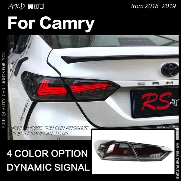 Toyota Camry Tail Light 2018 New Camry XV60 LED Tail Lamp LED Stop DRL Rear Lamp Dynamic Turn Signal Reverse