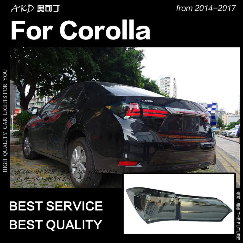 Toyota Corolla Tail Lights 2014-2017 New Altis LED Tail Lamp LED DRL Signal Brake Reverse