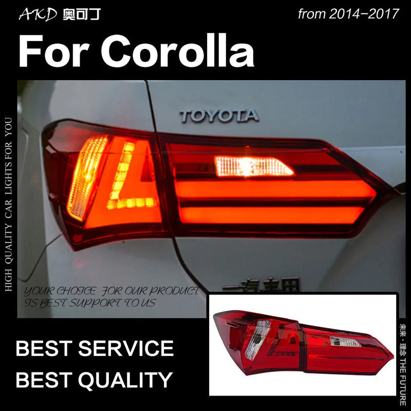 Toyota Corolla Tail Lights 2014-2017 New Altis LED Tail Lamp LED DRL Signal Brake Reverse