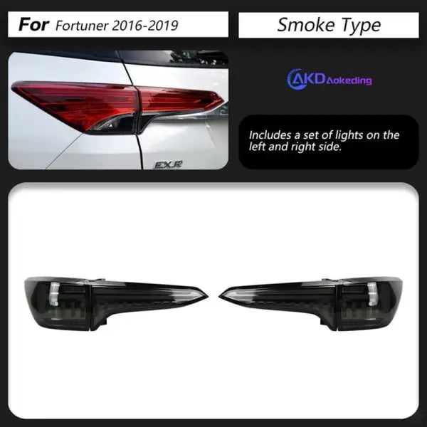 Toyota Fortuner Tail Lights 2016-2019 Audi-Design Dynamic Signal Tail Lamp LED Tail Light DRL