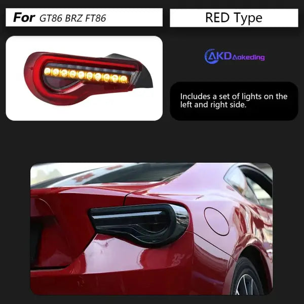 Toyota GT86 LED Tail Light 2013-2019 Subaru BRZ FT86 Rear Fog Brake Turn Signal