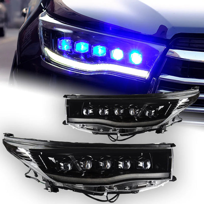 Toyota Highlander Headlights 2015-2017 Highlander Headlight LED DRL Head Lamp LED Projector Lens