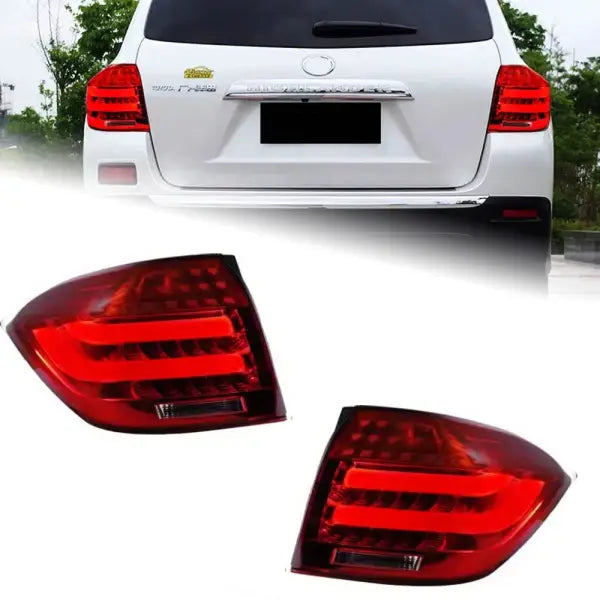 Toyota Highlander LED Tail Light 2007-2011 Highlander Rear Fog Brake Turn Signal Brake Reverse