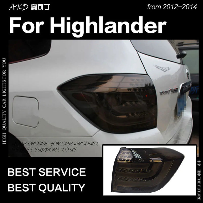 Toyota Highlander LED Tail Light 2012-2014 Highlander LED DRL Signal Lamp Brake Reverse