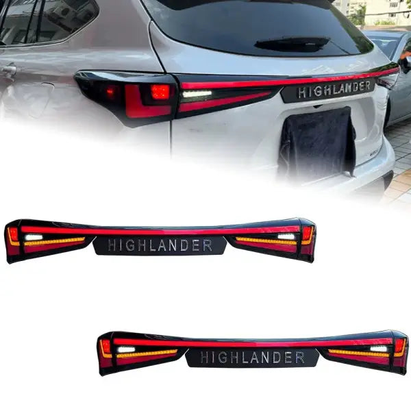 Toyota Highlander LED Tail Light 2020-2023 New Kluger Rear Lamp DRL Dynamic Signal Brake Reverse