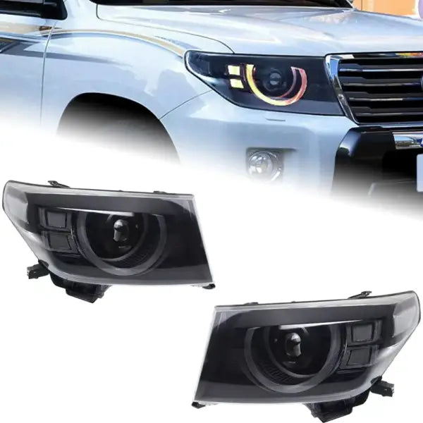 Toyota Land Cruiser Headlights 2007-2015 LC200 LED Headlight DRL LED Projector Lens Automotive