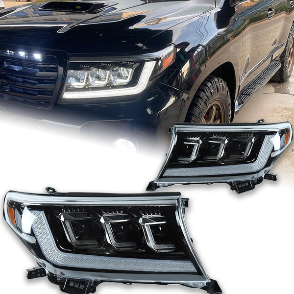 Toyota Land Cruiser Headlights 2008-2015 LC200 LED Headlight DRL LED Projector Lens Automotive