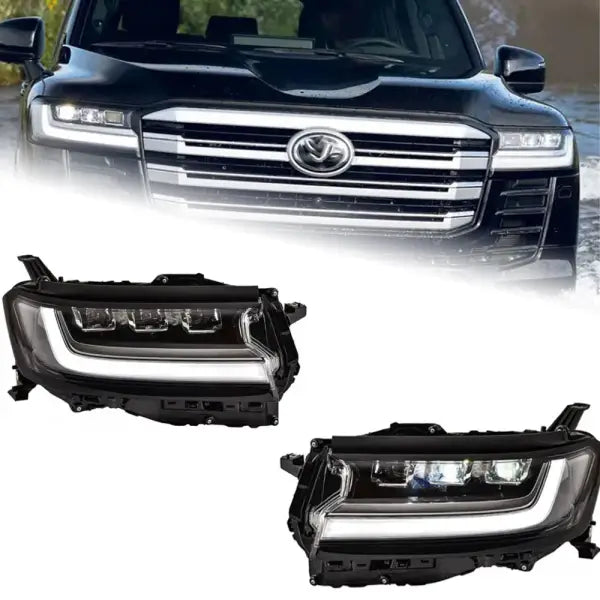 Toyota Land Cruiser LC300 Headlights 2022-2023 LC300 LED Headlight DRL LED Projector Lens Automotive