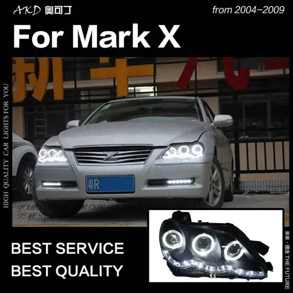 Toyota Mark X Headlights 2004-2009 Reiz LED Headlight DRL