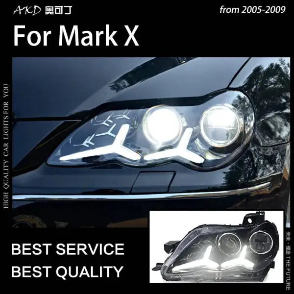 Toyota Mark X Headlights 2004-2009 Reiz LED Headlight DRL