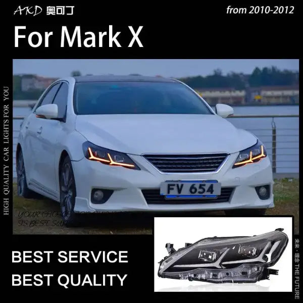 Toyota Mark X Headlights 2010-2012 Reiz LED Headlight LED