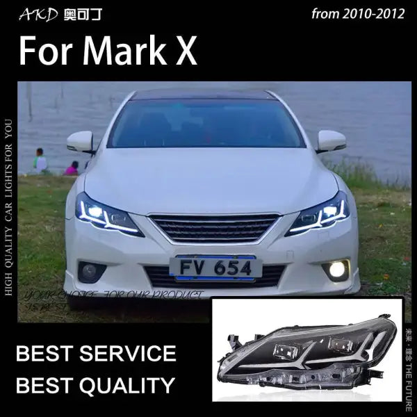 Toyota Mark X Headlights 2010-2012 Reiz LED Headlight LED