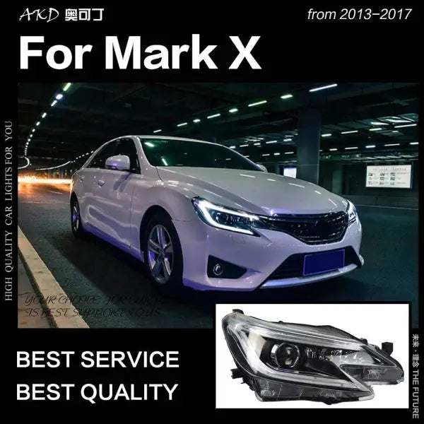 Toyota Mark X Headlights 2013-2017 New Reiz LED Headlight