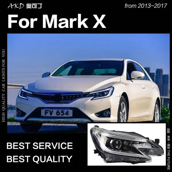 Toyota Mark X Headlights 2013-2017 New Reiz LED Headlight