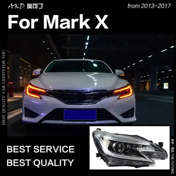 Toyota Mark X Headlights 2013-2017 New Reiz LED Headlight