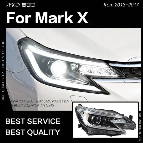 Toyota Mark X Headlights 2013-2017 New Reiz LED Headlight