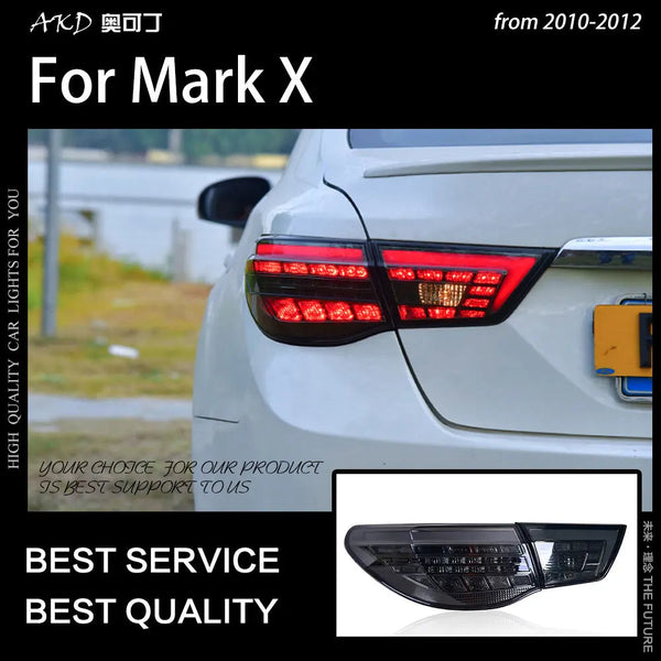 Toyota Mark X Tail Lights 2010-2012 Reiz LED Tail Light DRL Dynamic Signal Brake Reverse