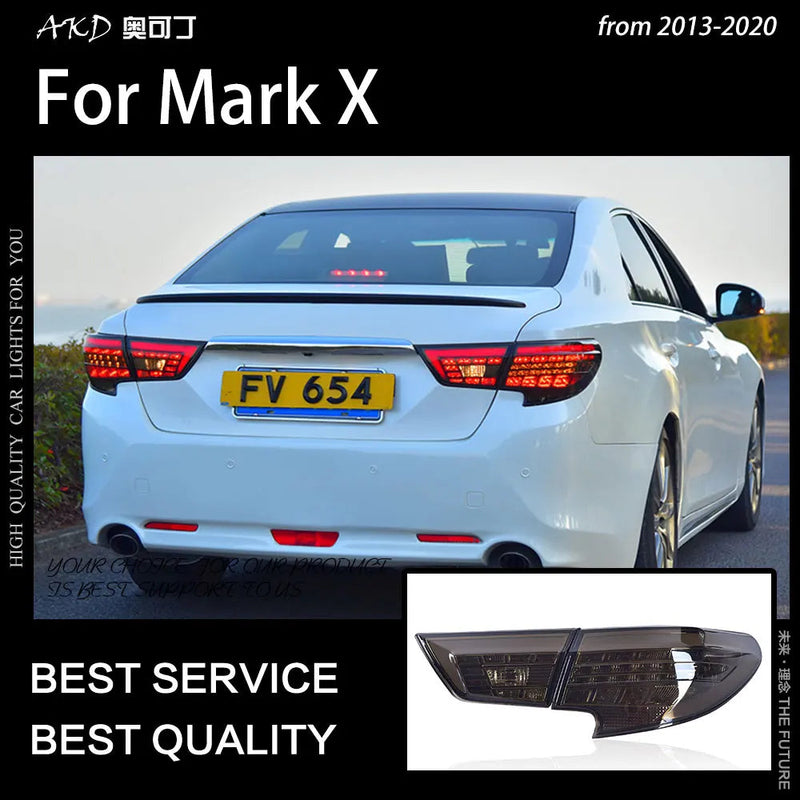 Toyota Mark X Tail Lights 2013-2019 Reiz LED Tail Lamp LED DRL Dynamic Signal Brake Reverse