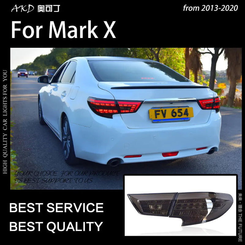 Toyota Mark X Tail Lights 2013-2019 Reiz LED Tail Lamp LED DRL Dynamic Signal Brake Reverse