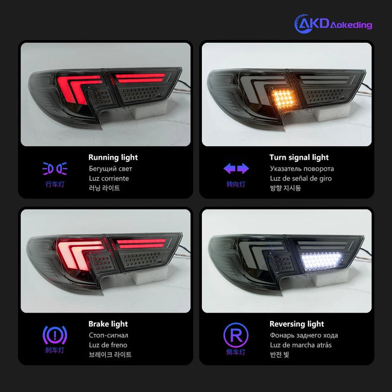 Toyota Mark X Tail Lights 2014-2019 Reiz LED Tail Light LED Lamp DRL Signal Brake Reverse
