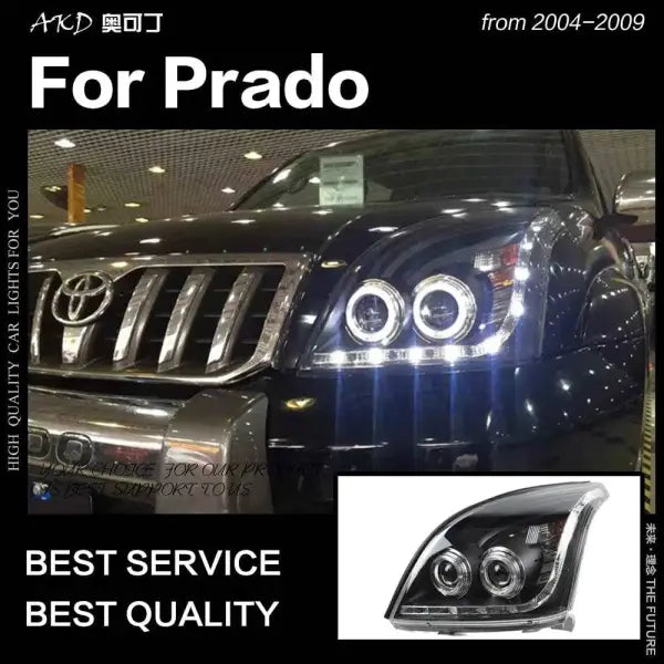 Toyota Prado Headlight 2004-2009 LED Headlight DRL Hid Head