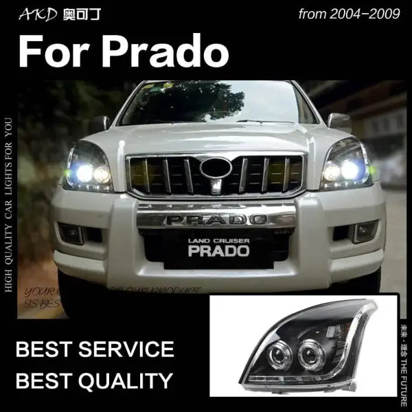 Toyota Prado Headlight 2004-2009 LED Headlight DRL Hid Head