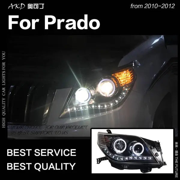 Toyota Prado Headlight 2010-2012 LC150 LED Headlight DRL