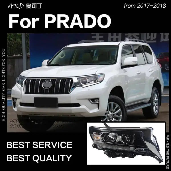 Toyota Prado Headlights 2017-2018 Dynamic Turn Signal LED