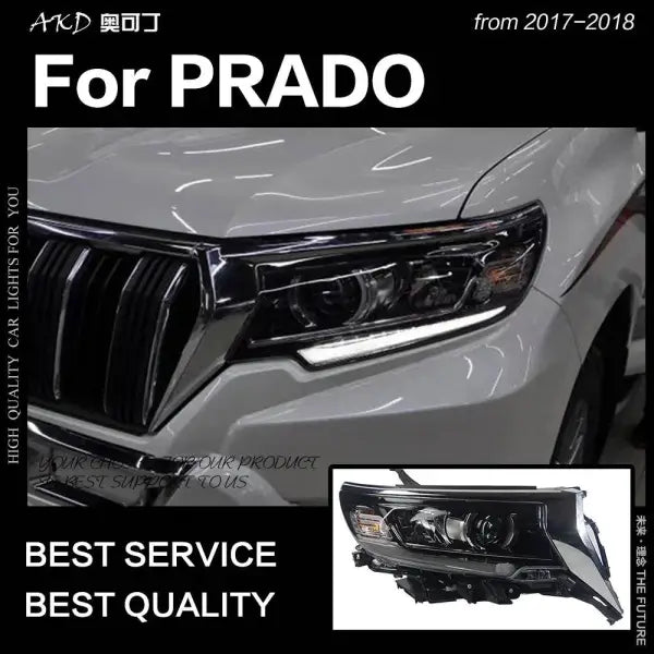 Toyota Prado Headlights 2017-2018 Dynamic Turn Signal LED