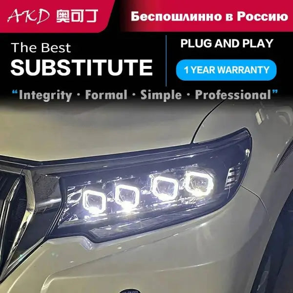 Toyota Prado Headlights 2018-2019 Land Cruiser Prado LED