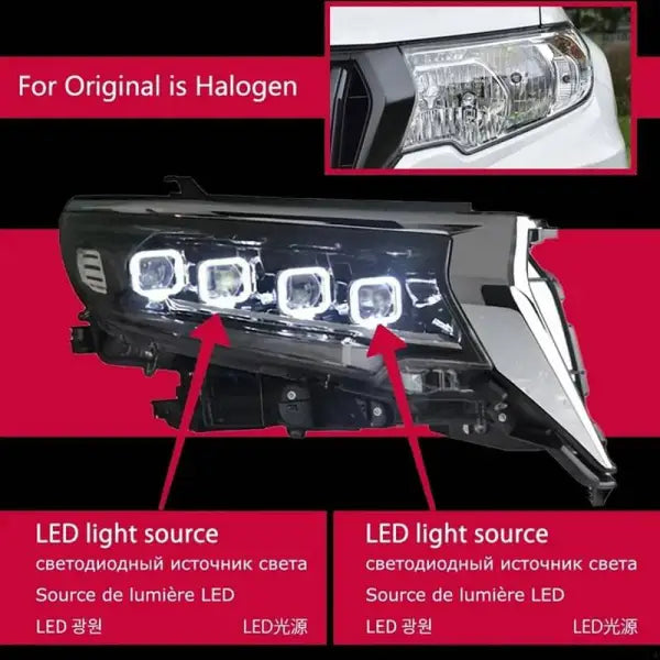 Toyota Prado Headlights 2018-2019 Land Cruiser Prado LED