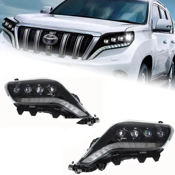 Toyota Prado LC150 2013-2017 LED Headlight LED DRL Hid Option Head Lamp Angel Eye Bi Xenon Beam