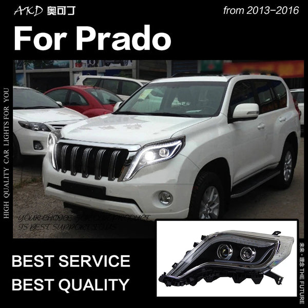 Toyota Prado LC150 2013-2017 LED Headlight LED DRL Hid Option Head Lamp Angel Eye Bi Xenon Beam