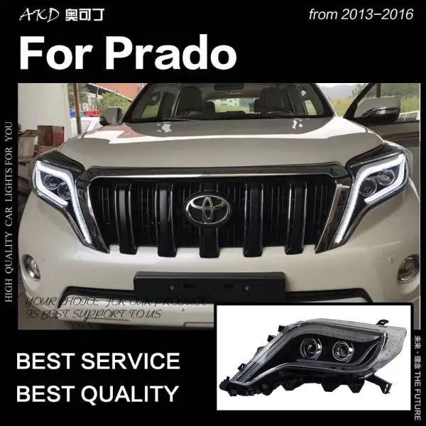 Toyota Prado LC150 2013-2017 LED Headlight LED DRL Hid